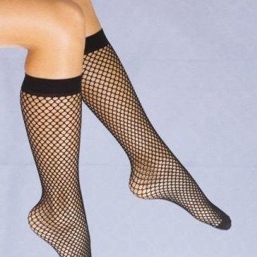 sexy 20 denier fishnet knee high KNEE-SOCKS knee-highs knee socks black comfortable fishnet socks