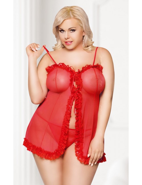 Sexy erotic lingerie red chemise big plus queen size 3XL 2XL XL 3X 2X X for bbw EU 48 50 52 UK 16 18 20